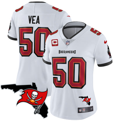 Women's Buccaneers Florida Patch Vapor Limited Jersey - All Stitched