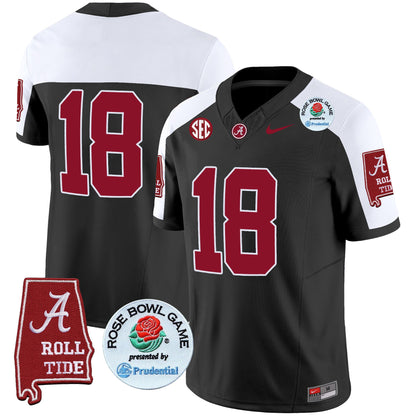 Alabama Crimson Tide Rose Bowl Patch Vapor Limited Jersey - All Stitched