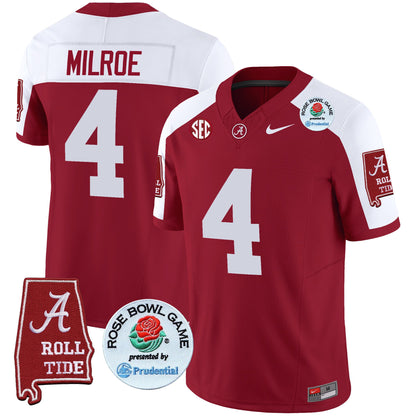 Alabama Crimson Tide Rose Bowl Patch Vapor Limited Jersey - All Stitched