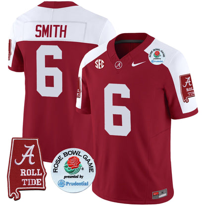 Alabama Crimson Tide Rose Bowl Patch Vapor Limited Jersey - All Stitched