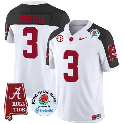 Alabama Crimson Tide Rose Bowl Patch Vapor Limited Jersey - All Stitched