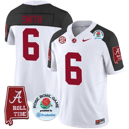 Alabama Crimson Tide Rose Bowl Patch Vapor Limited Jersey - All Stitched