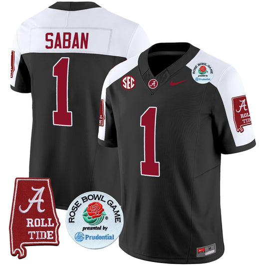 Alabama Crimson Tide Rose Bowl Patch Vapor Limited Jersey - All Stitched