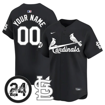 St. Louis Cardinals Memorial Vapor Premier Limited Custom Jersey - All Stitched