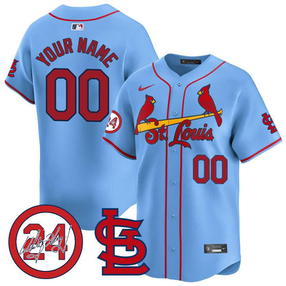 St. Louis Cardinals Memorial Vapor Premier Limited Custom Jersey - All Stitched