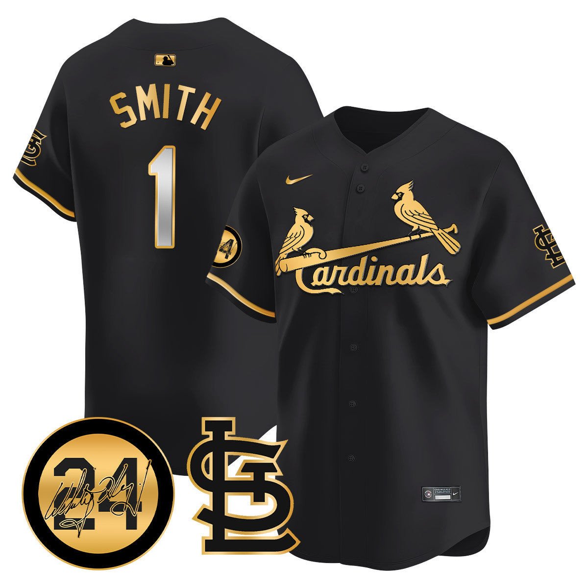 St. Louis Cardinals Memorial Vapor Premier Limited Jersey - All Stitched