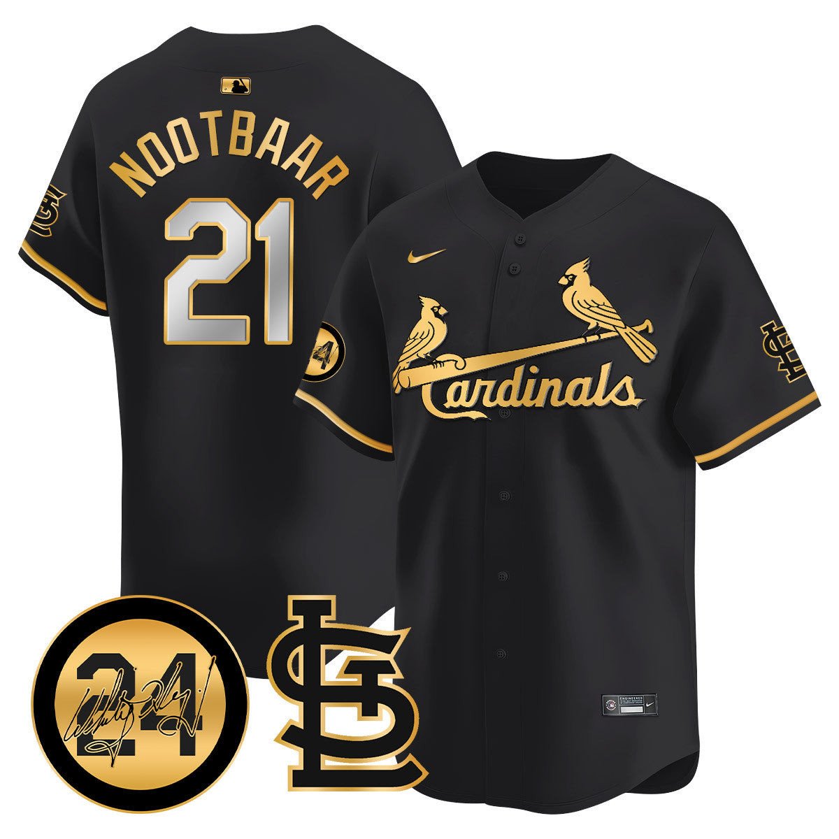 St. Louis Cardinals Memorial Vapor Premier Limited Jersey - All Stitched