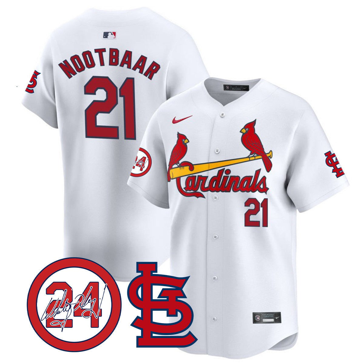 St. Louis Cardinals Memorial Vapor Premier Limited Jersey - All Stitched