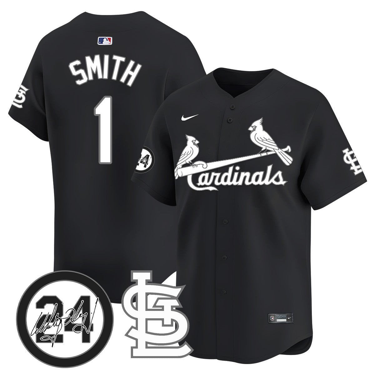 St. Louis Cardinals Memorial Vapor Premier Limited Jersey - All Stitched