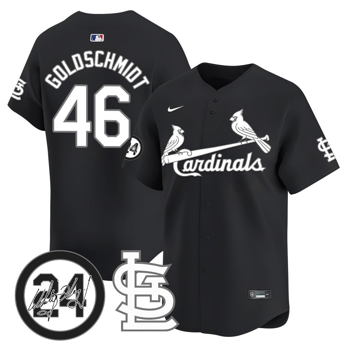 St. Louis Cardinals Memorial Vapor Premier Limited Jersey - All Stitched