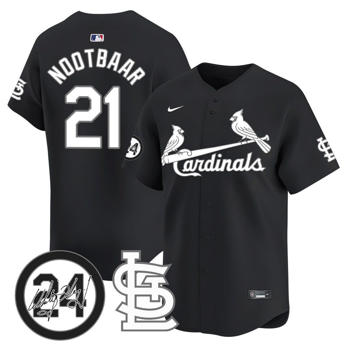 St. Louis Cardinals Memorial Vapor Premier Limited Jersey - All Stitched