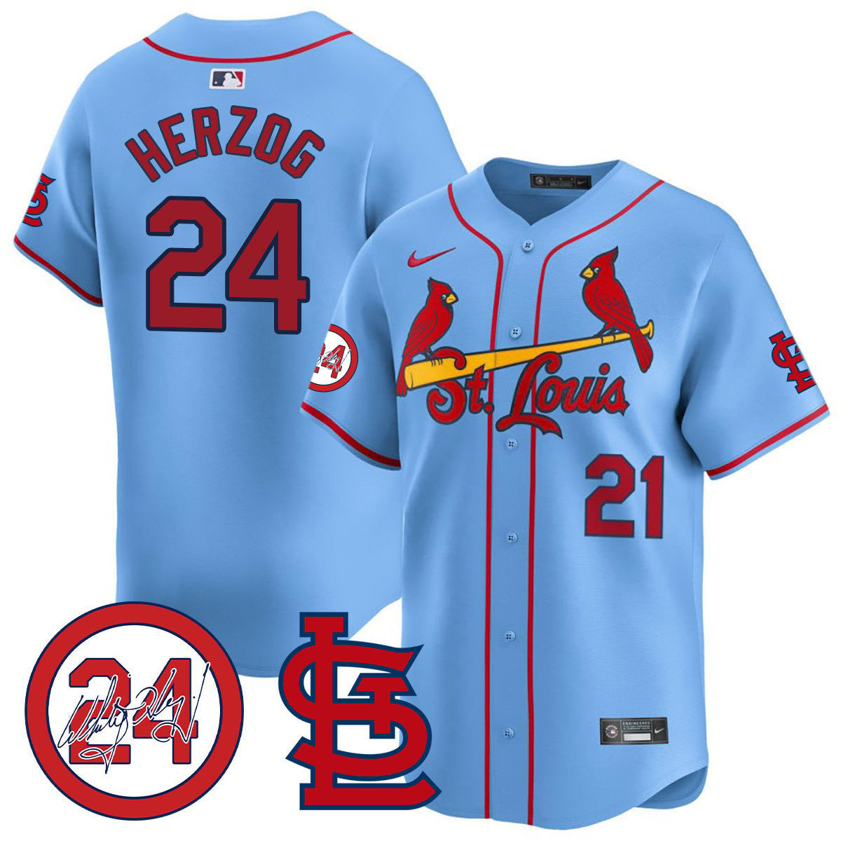 St. Louis Cardinals Memorial Vapor Premier Limited Jersey - All Stitched