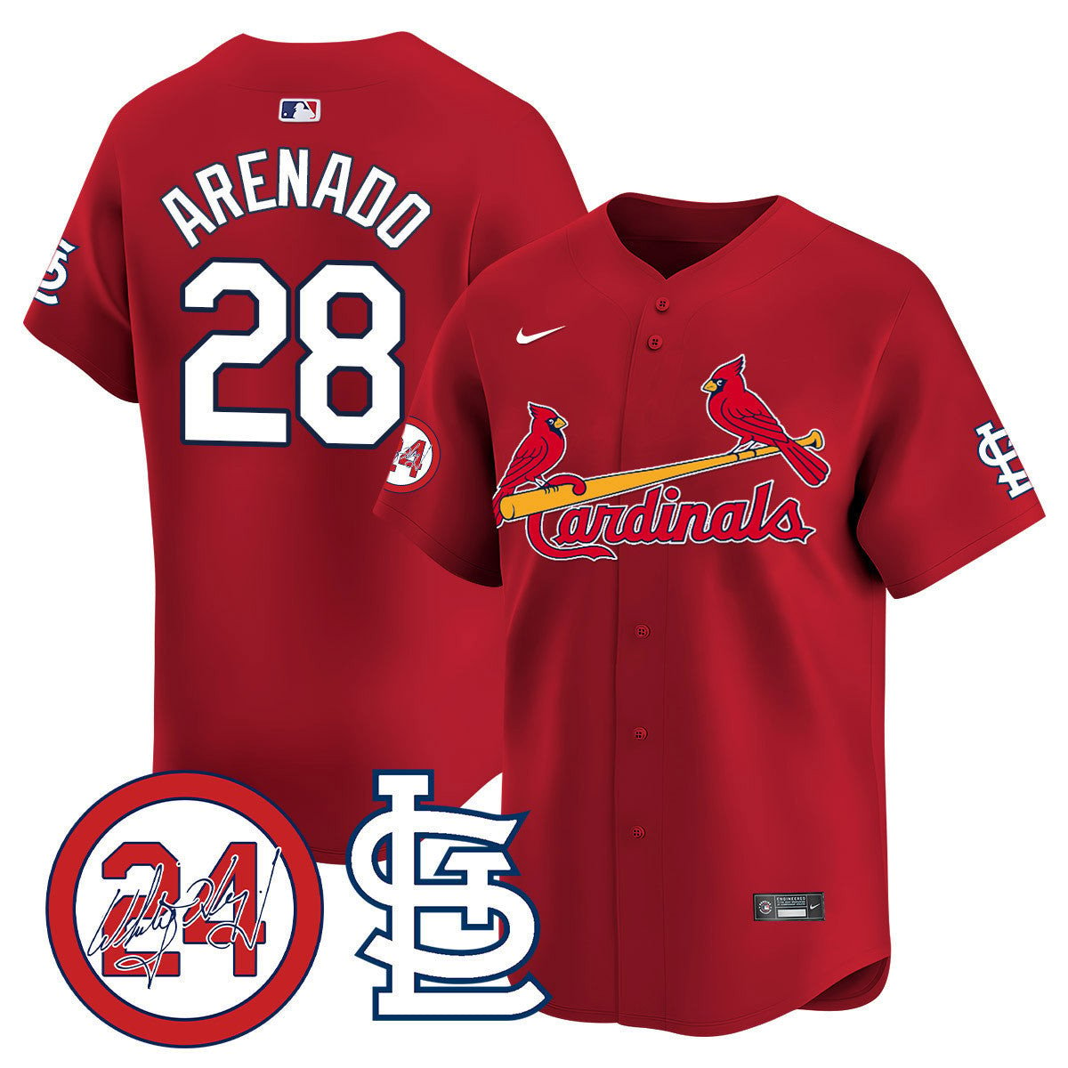 St. Louis Cardinals Memorial Vapor Premier Limited Jersey - All Stitched