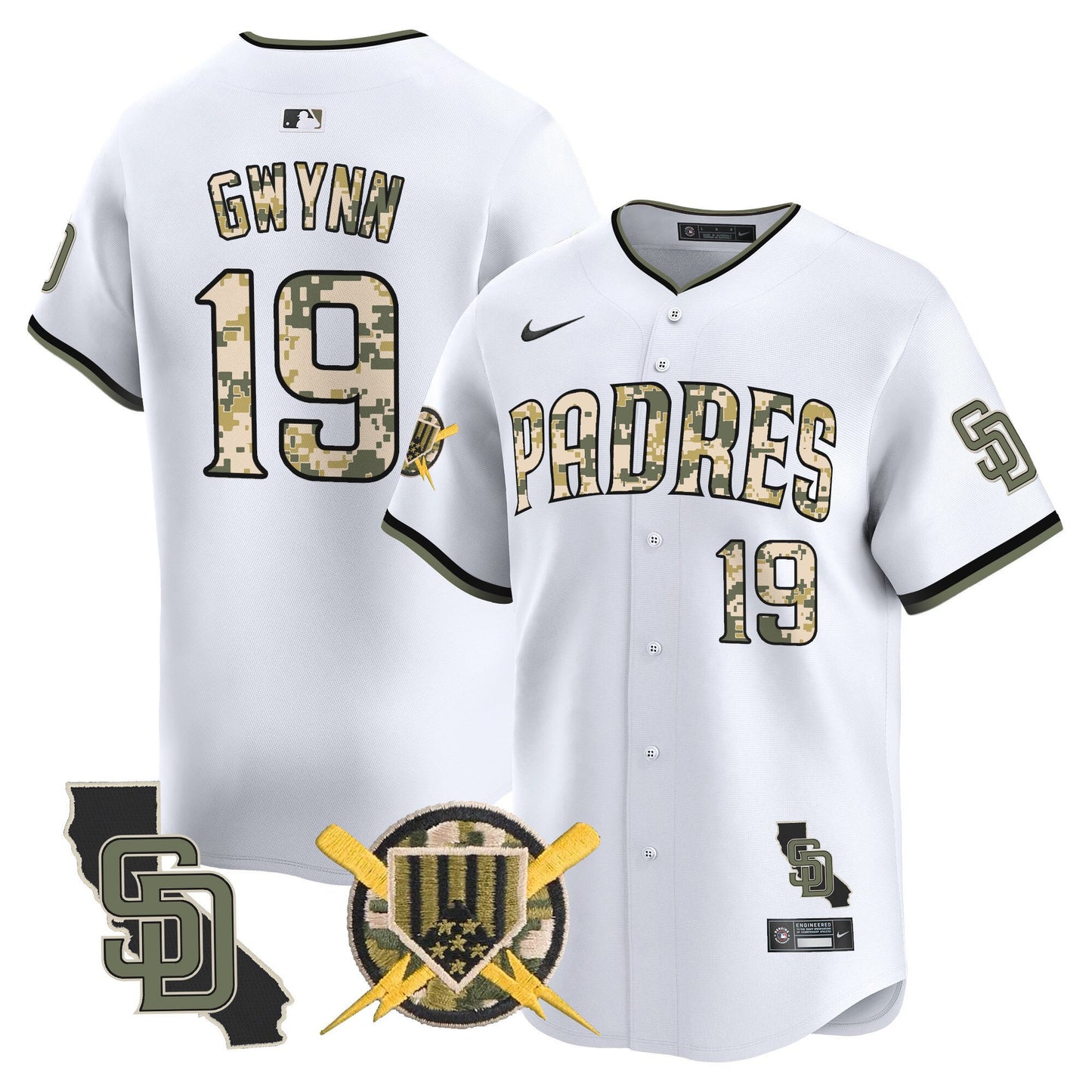 Padres Armed Forces Day Vapor Premier Limited Jersey - All Stitched