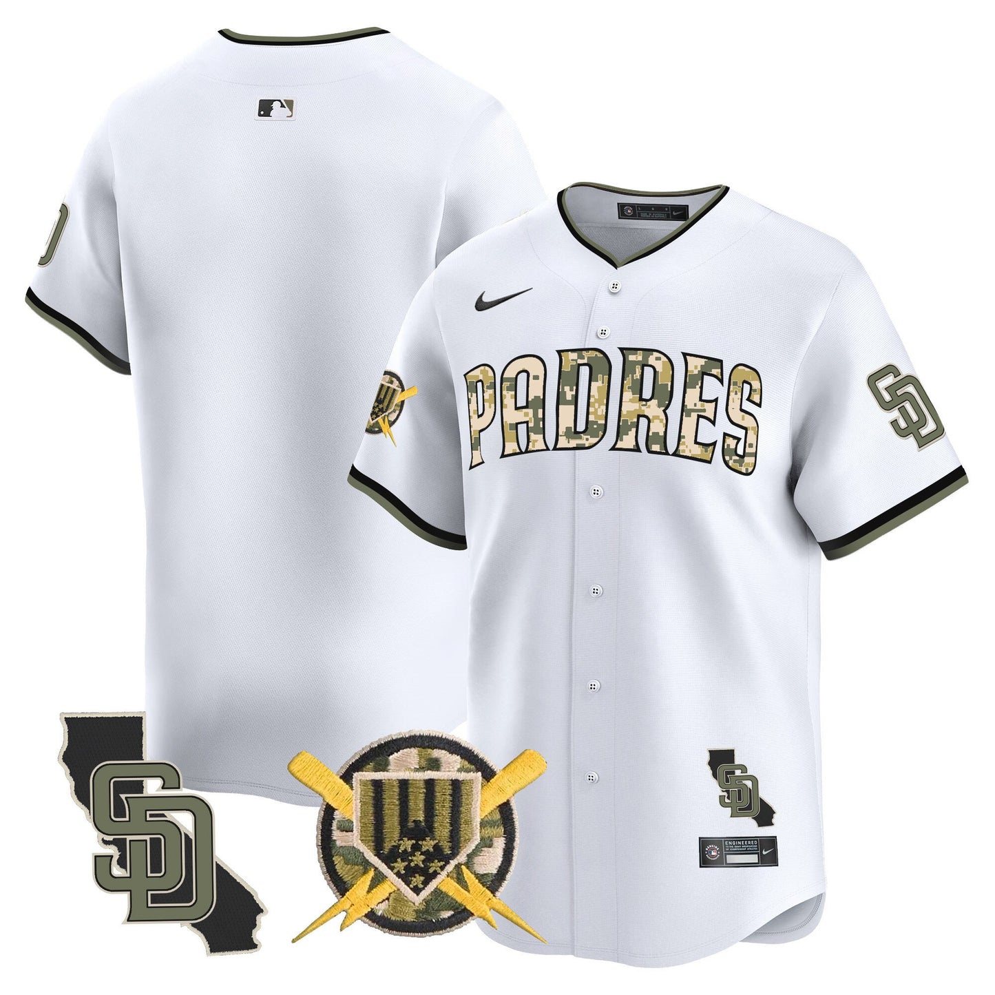 Padres Armed Forces Day Vapor Premier Limited Jersey - All Stitched