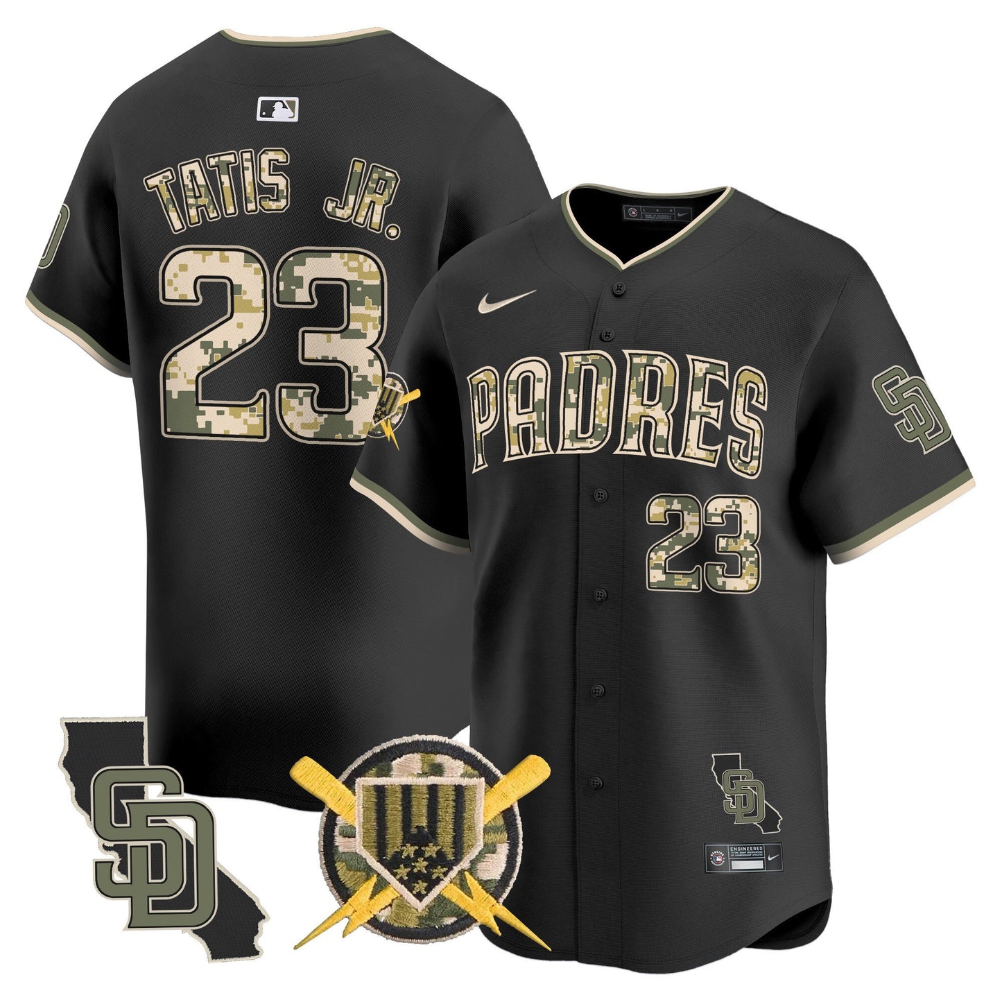 Padres Armed Forces Day Vapor Premier Limited Jersey - All Stitched