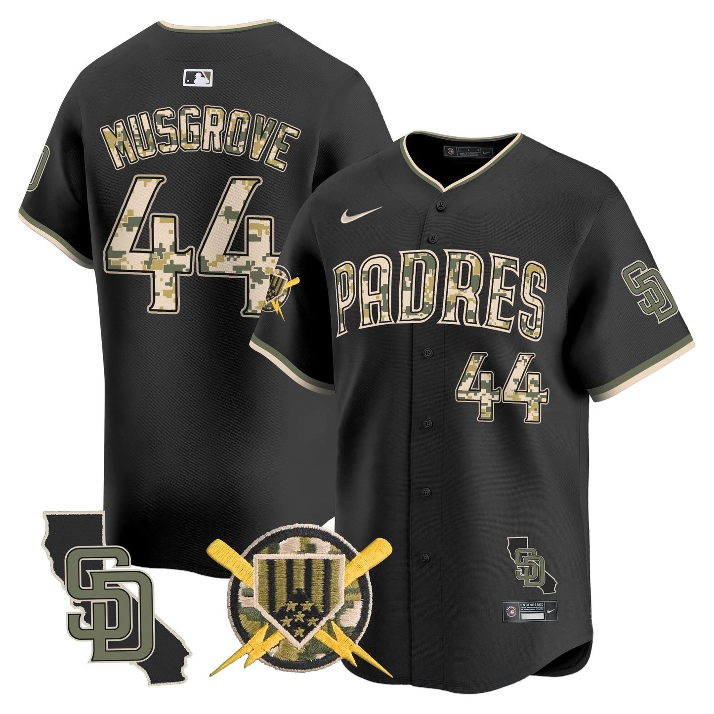 Padres Armed Forces Day Vapor Premier Limited Jersey - All Stitched