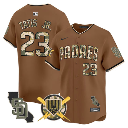 Padres Armed Forces Day Vapor Premier Limited Jersey - All Stitched