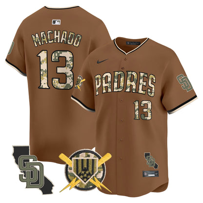 Padres Armed Forces Day Vapor Premier Limited Jersey - All Stitched