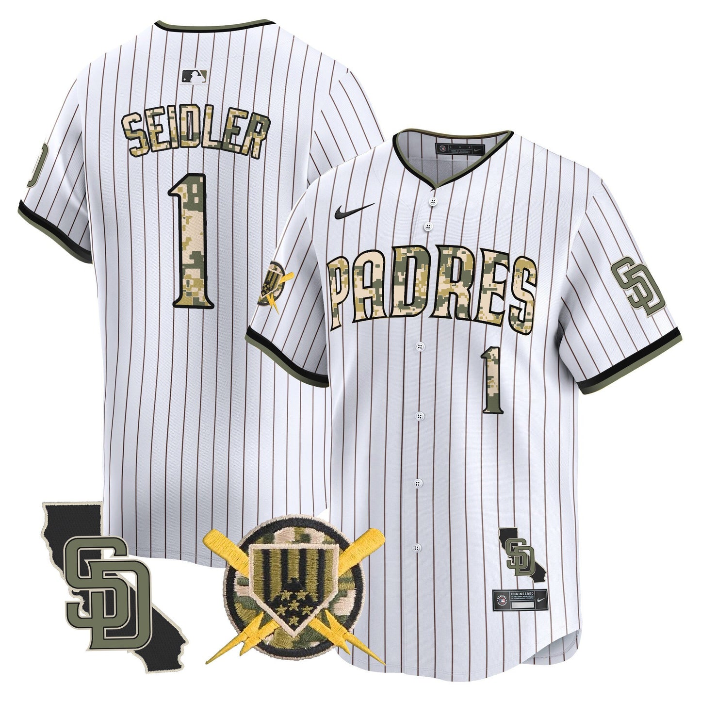 Padres Armed Forces Day Vapor Premier Limited Jersey - All Stitched