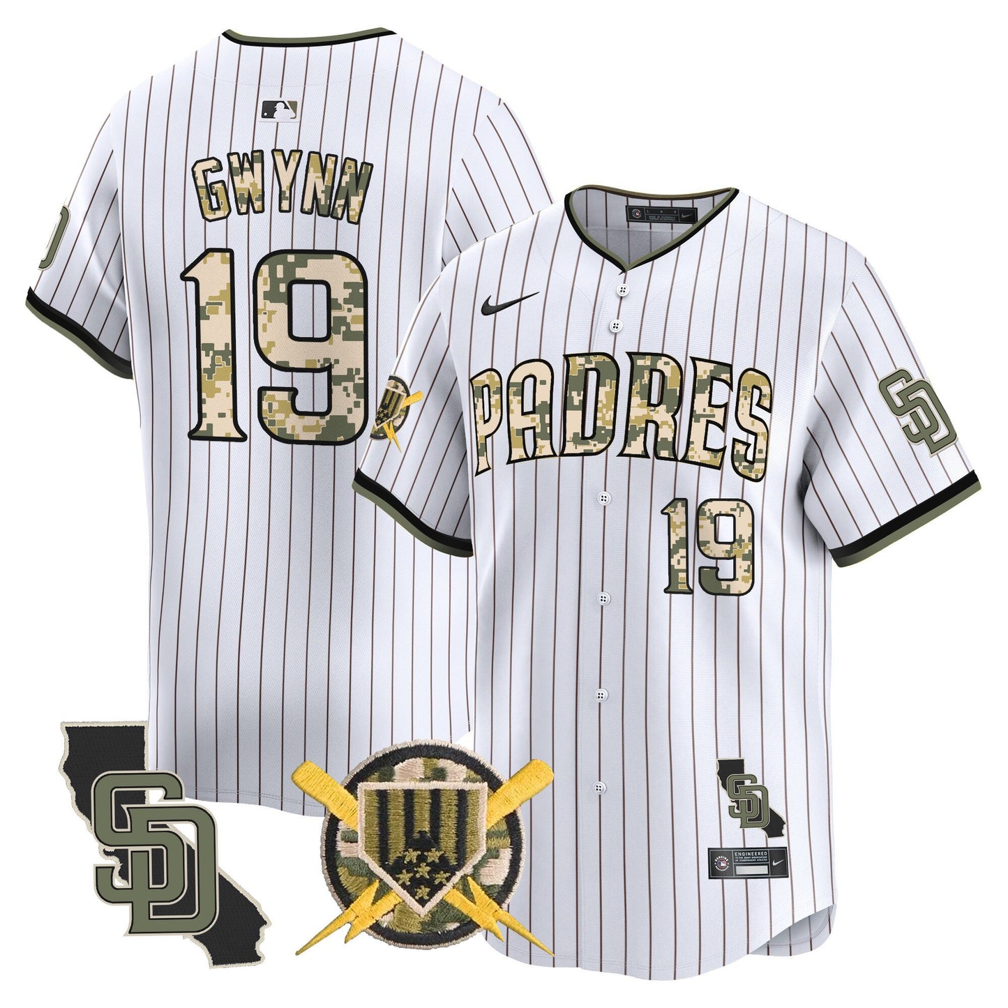 Padres Armed Forces Day Vapor Premier Limited Jersey - All Stitched