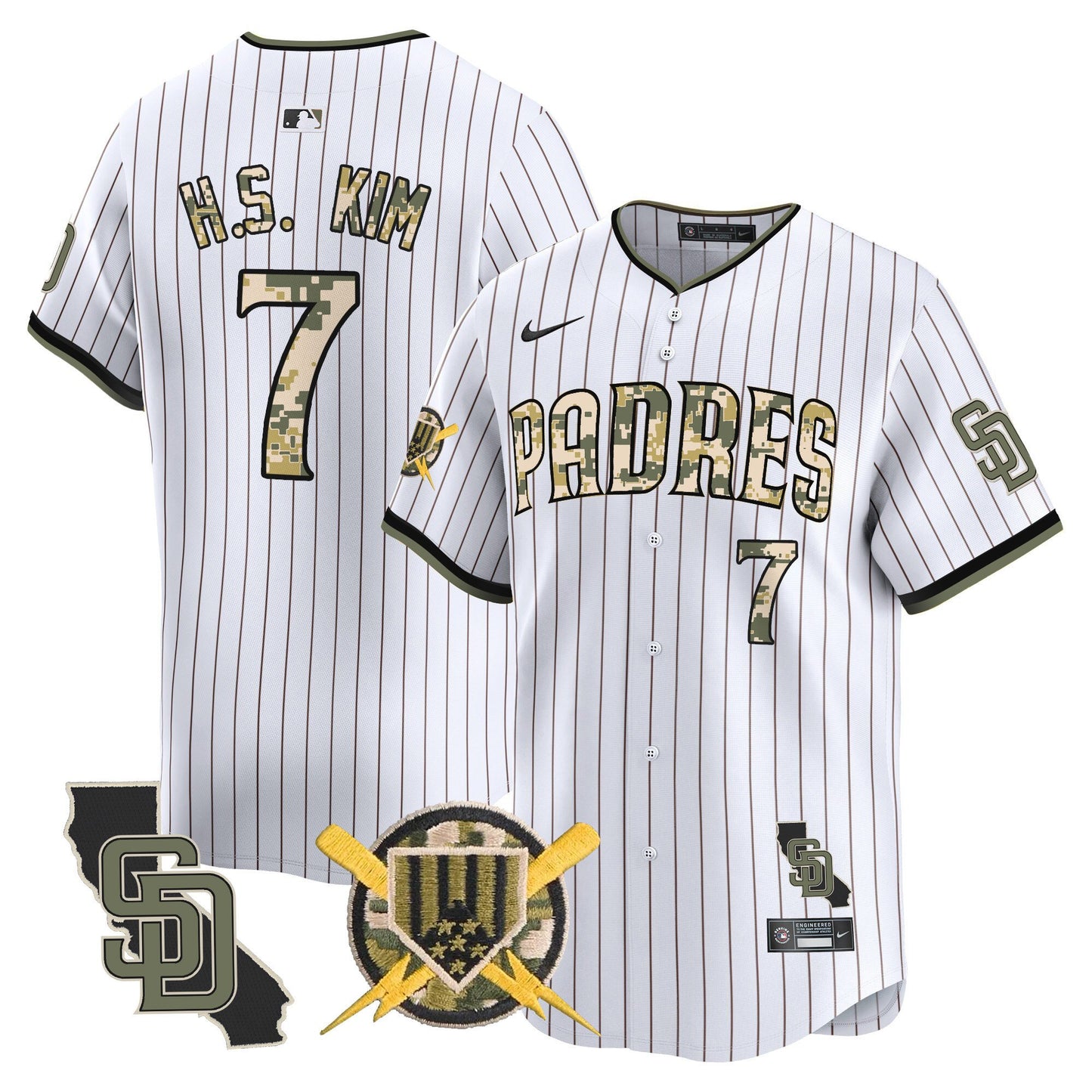 Padres Armed Forces Day Vapor Premier Limited Jersey - All Stitched