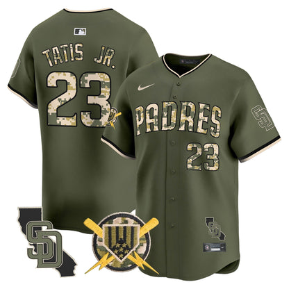 Padres Armed Forces Day Vapor Premier Limited Jersey - All Stitched