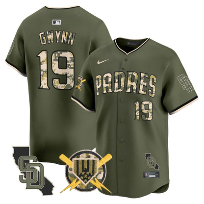 Padres Armed Forces Day Vapor Premier Limited Jersey - All Stitched