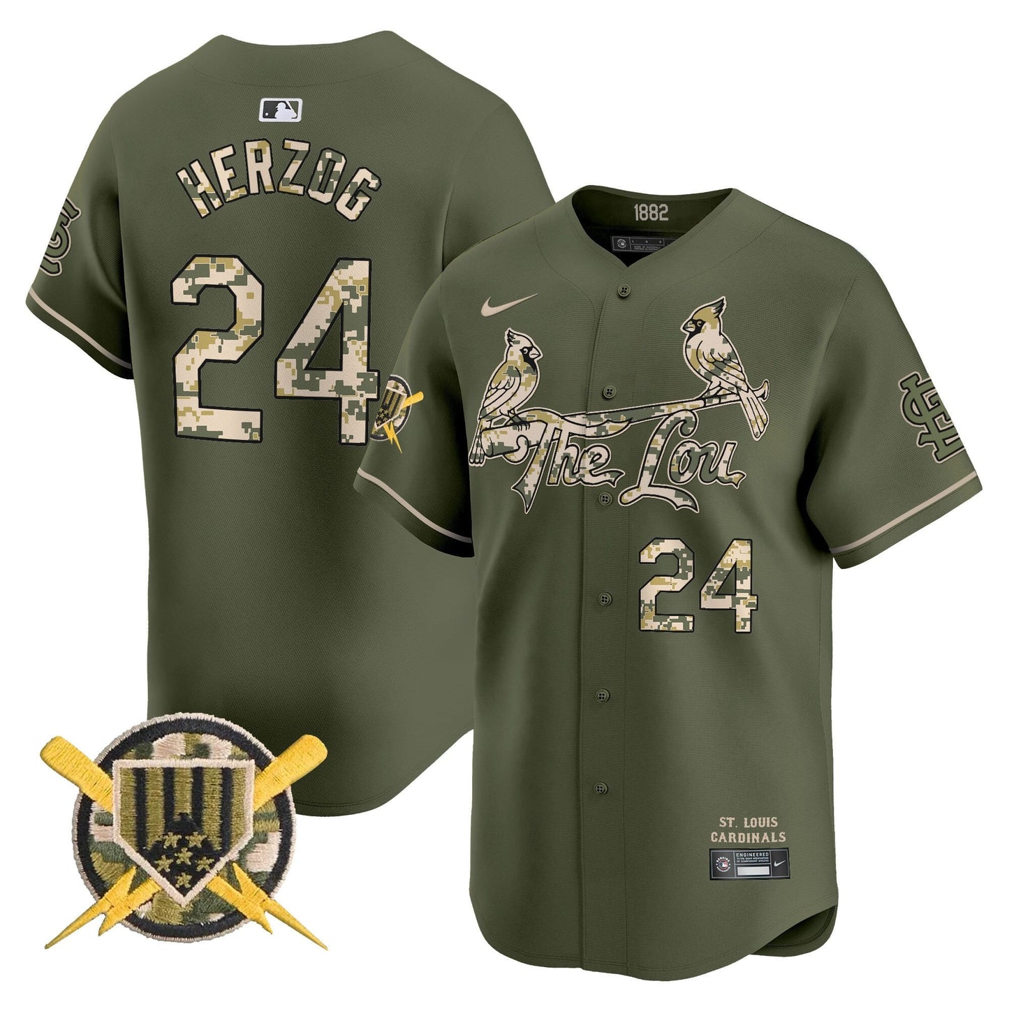 St. Louis Cardinals Armed Forces Day Vapor Premier Limited Jersey - All Stitched