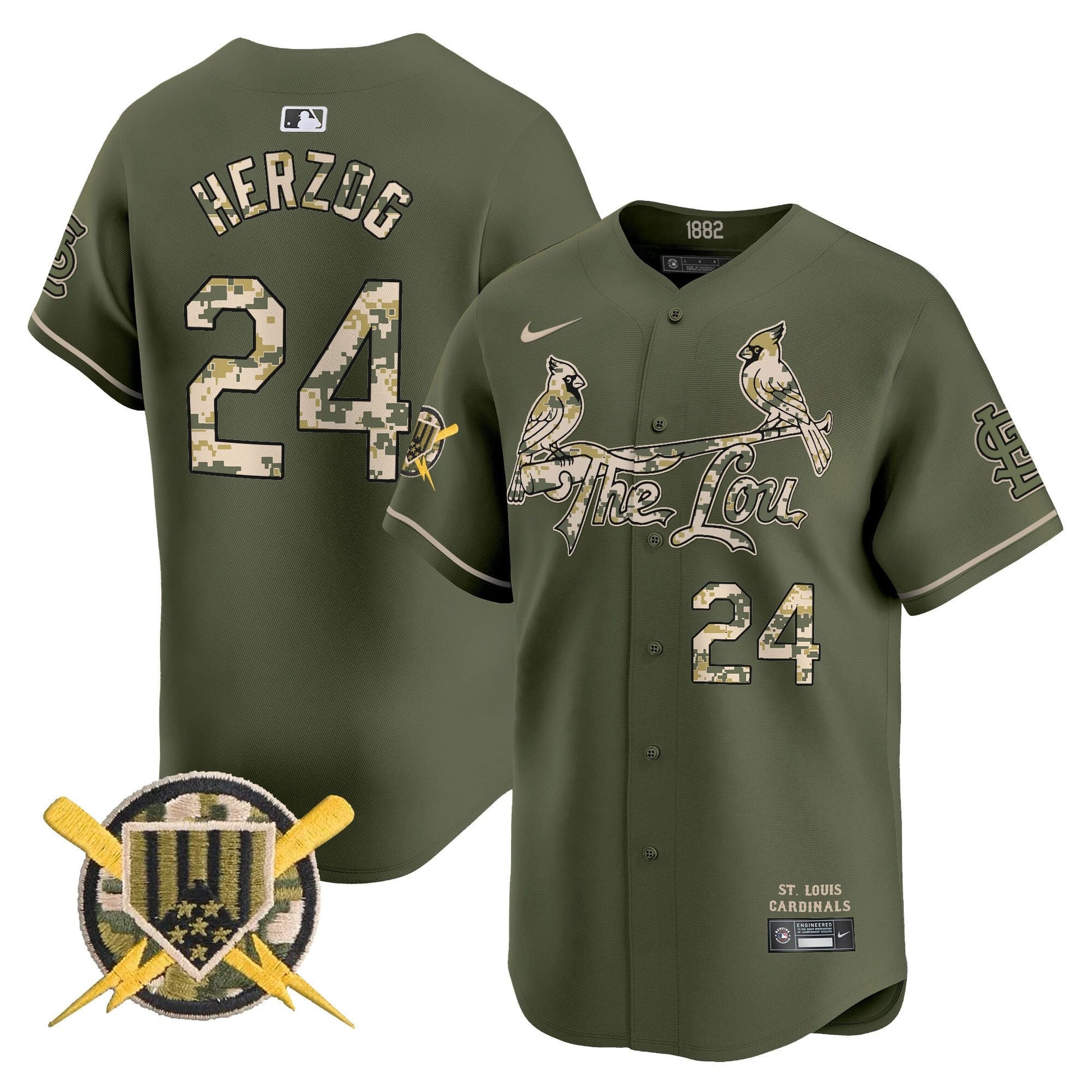 St. Louis Cardinals Armed Forces Day Vapor Premier Limited Jersey - All Stitched