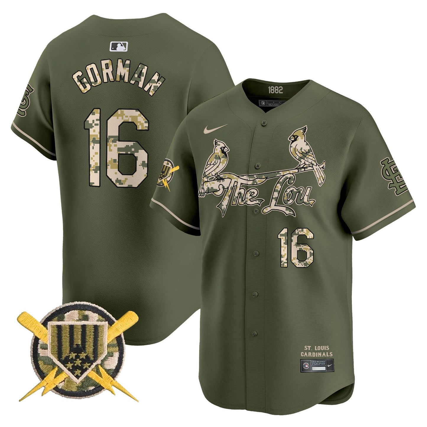 St. Louis Cardinals Armed Forces Day Vapor Premier Limited Jersey - All Stitched