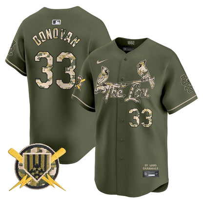 St. Louis Cardinals Armed Forces Day Vapor Premier Limited Jersey - All Stitched