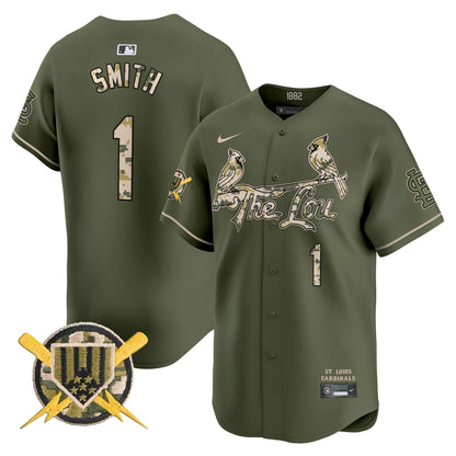 St. Louis Cardinals Armed Forces Day Vapor Premier Limited Jersey - All Stitched