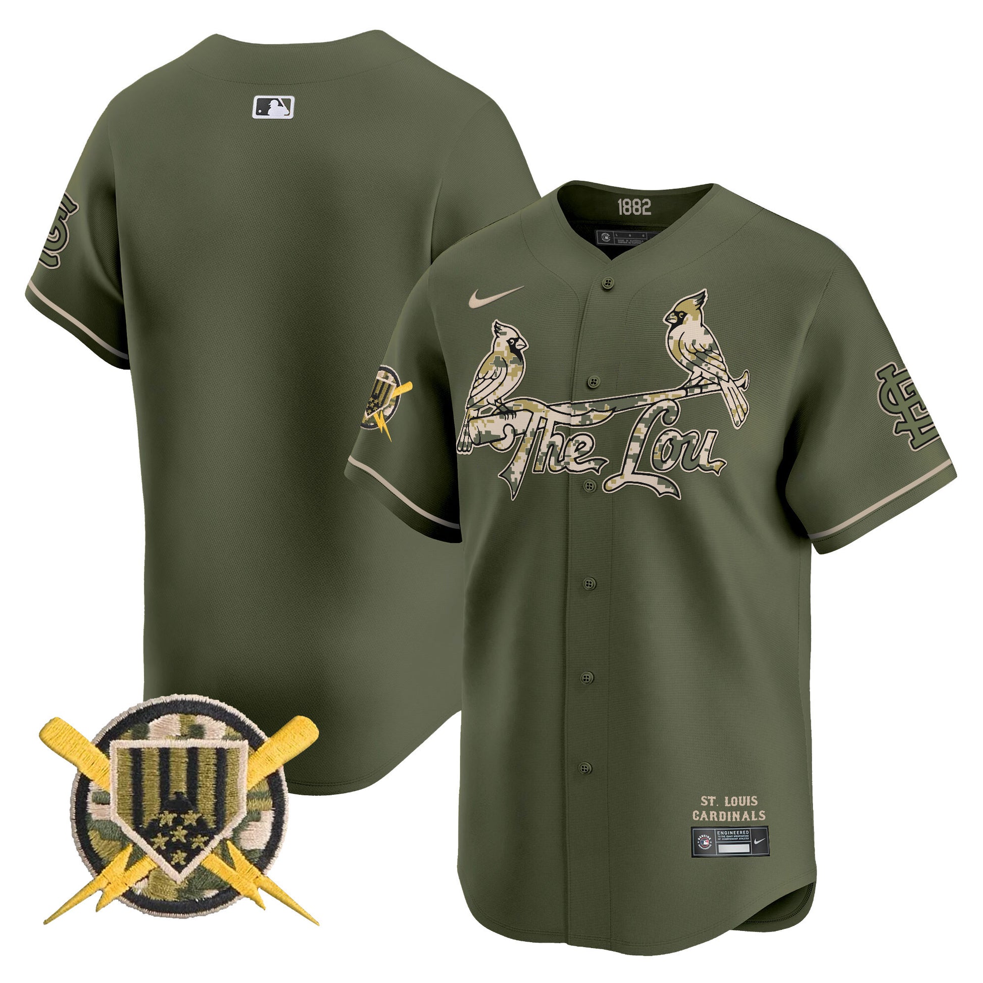 St. Louis Cardinals Armed Forces Day Vapor Premier Limited Jersey - All Stitched