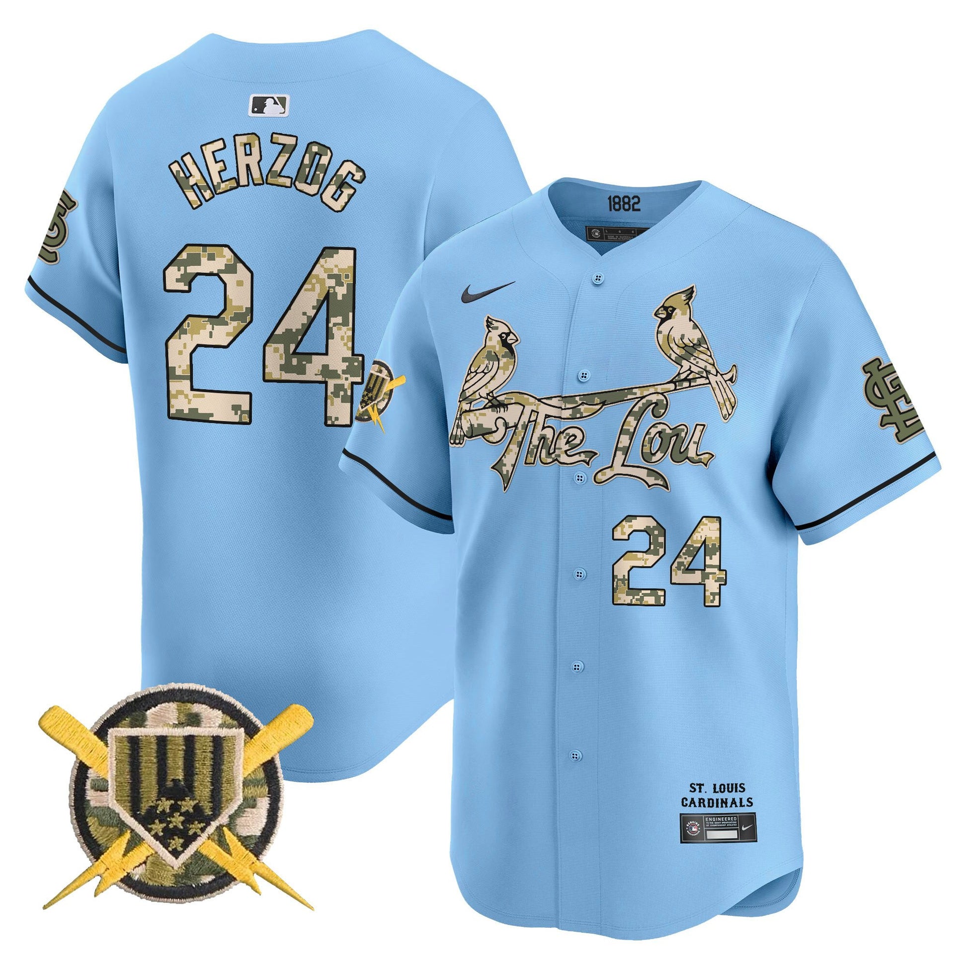 St. Louis Cardinals Armed Forces Day Vapor Premier Limited Jersey - All Stitched