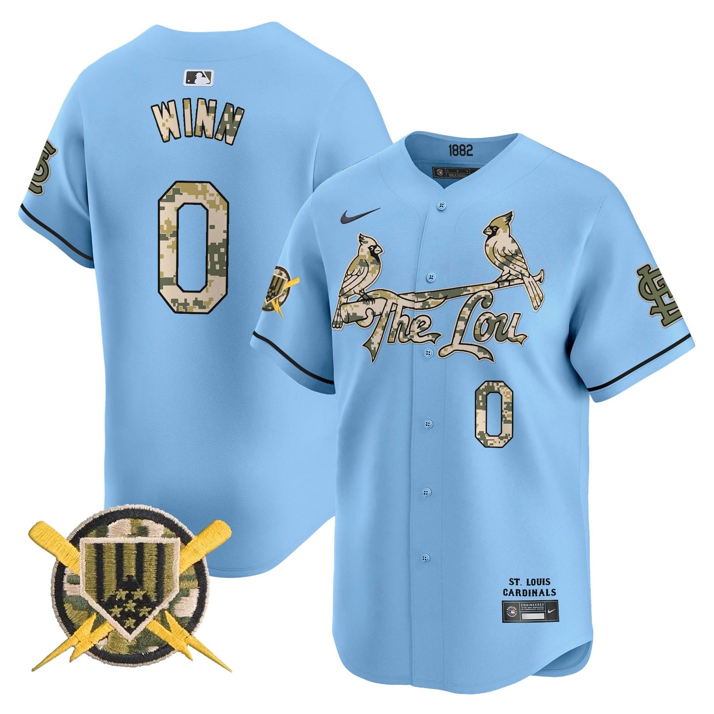 St. Louis Cardinals Armed Forces Day Vapor Premier Limited Jersey - All Stitched