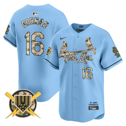St. Louis Cardinals Armed Forces Day Vapor Premier Limited Jersey - All Stitched