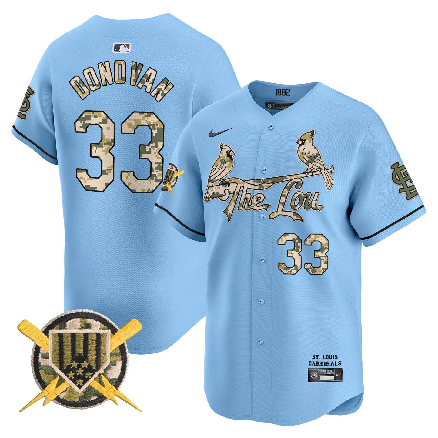 St. Louis Cardinals Armed Forces Day Vapor Premier Limited Jersey - All Stitched