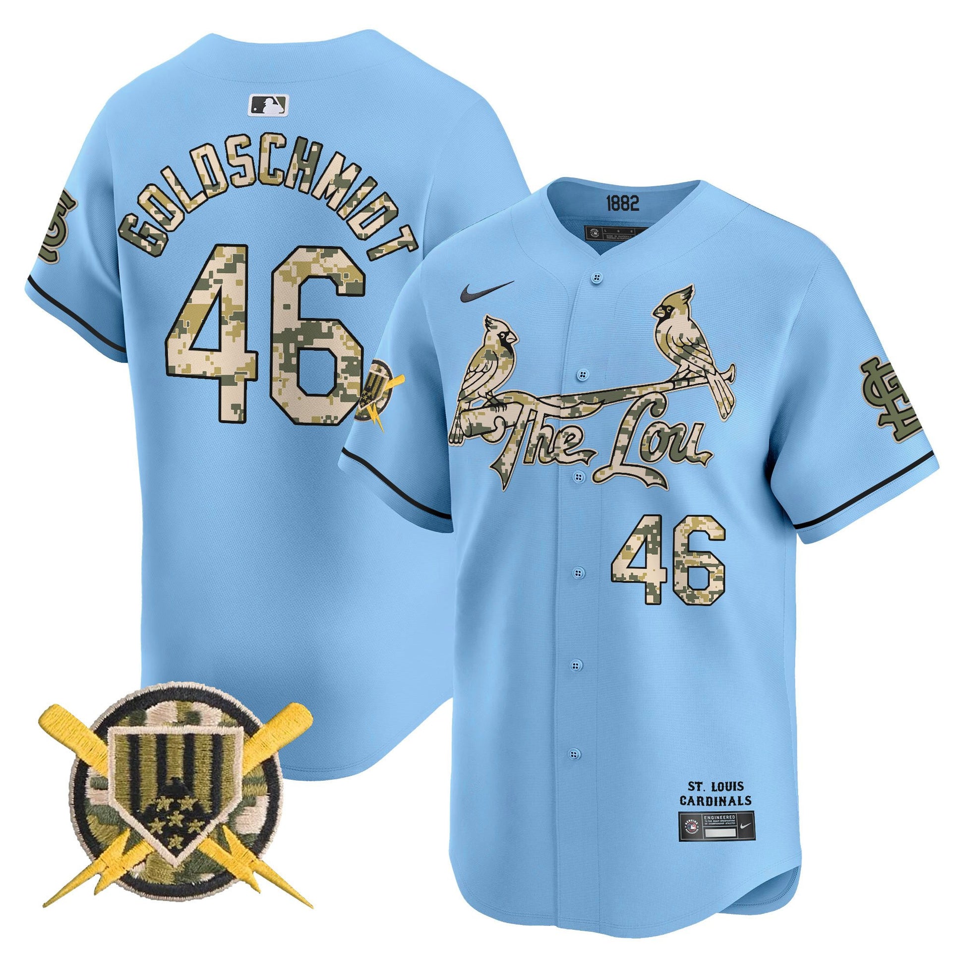 St. Louis Cardinals Armed Forces Day Vapor Premier Limited Jersey - All Stitched