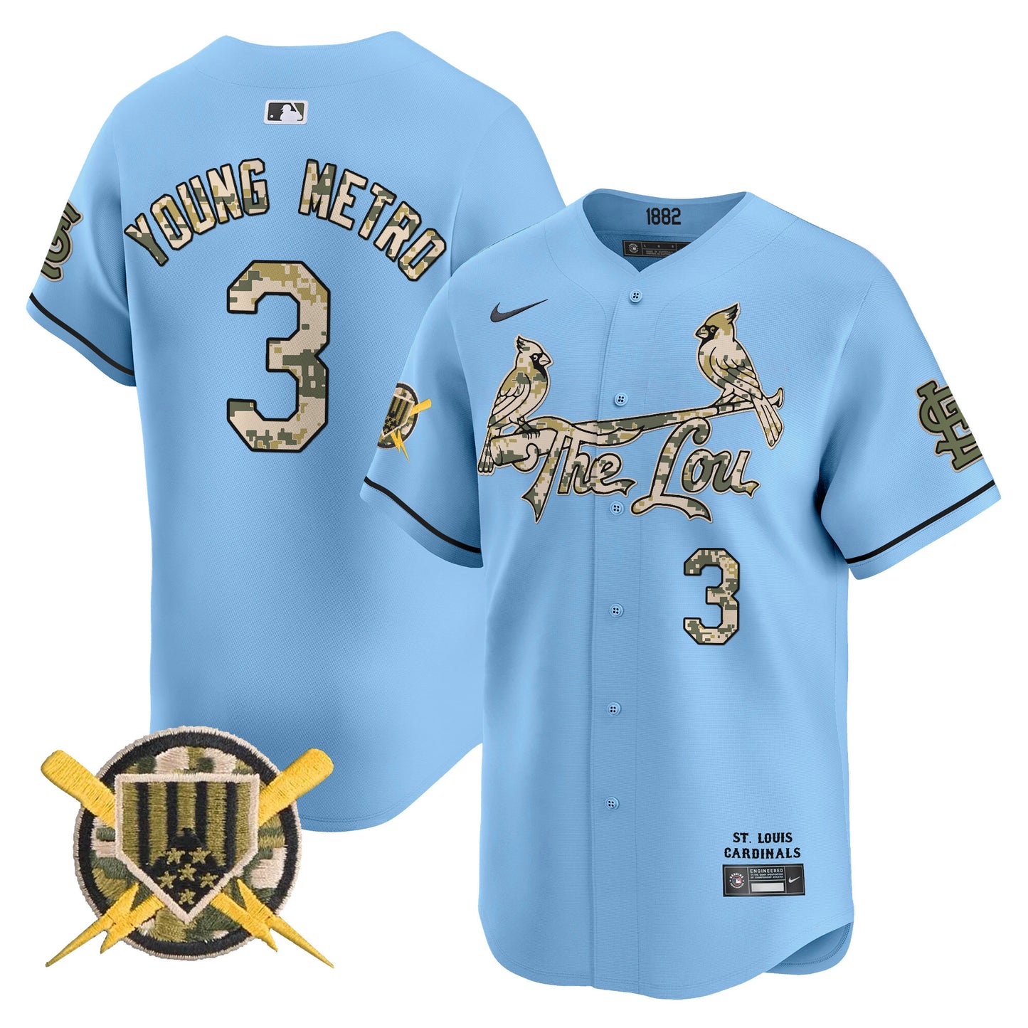 St. Louis Cardinals Armed Forces Day Vapor Premier Limited Jersey - All Stitched