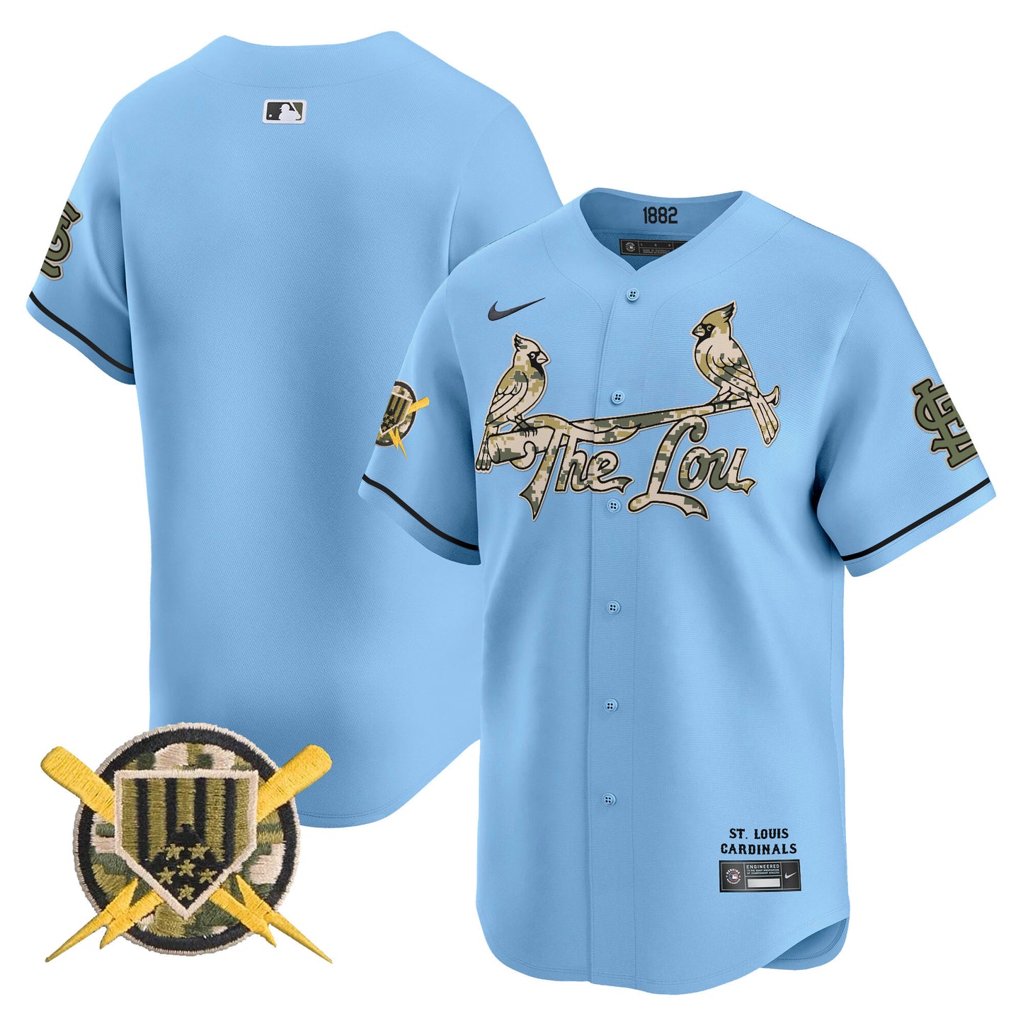 St. Louis Cardinals Armed Forces Day Vapor Premier Limited Jersey - All Stitched