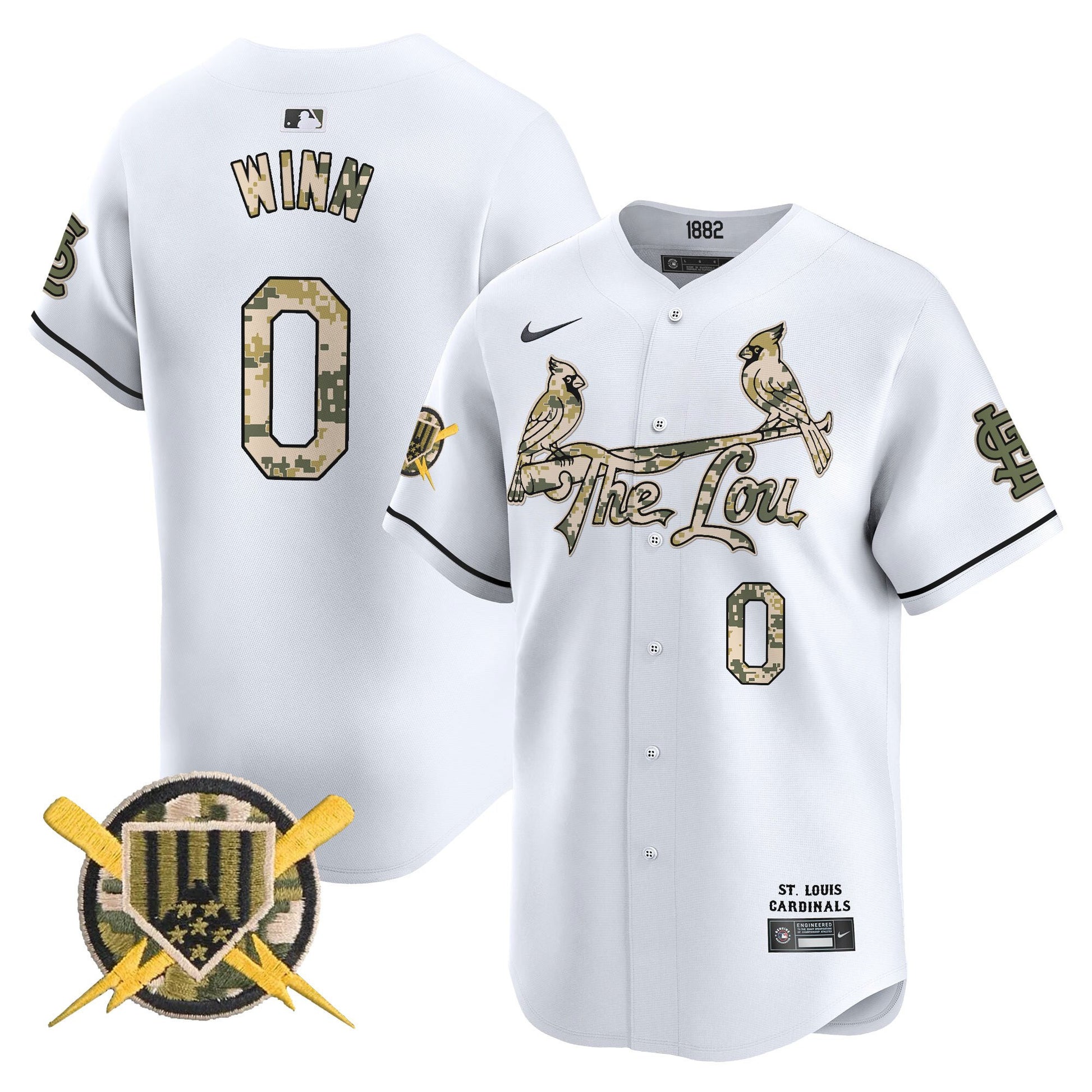 St. Louis Cardinals Armed Forces Day Vapor Premier Limited Jersey - All Stitched