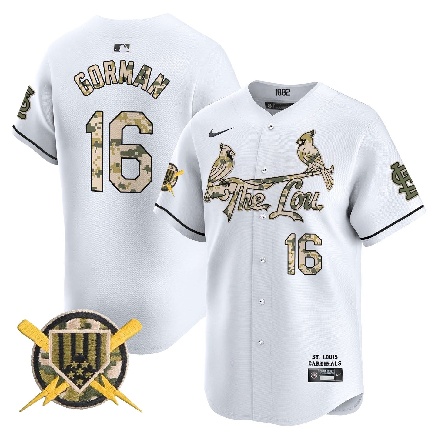 St. Louis Cardinals Armed Forces Day Vapor Premier Limited Jersey - All Stitched