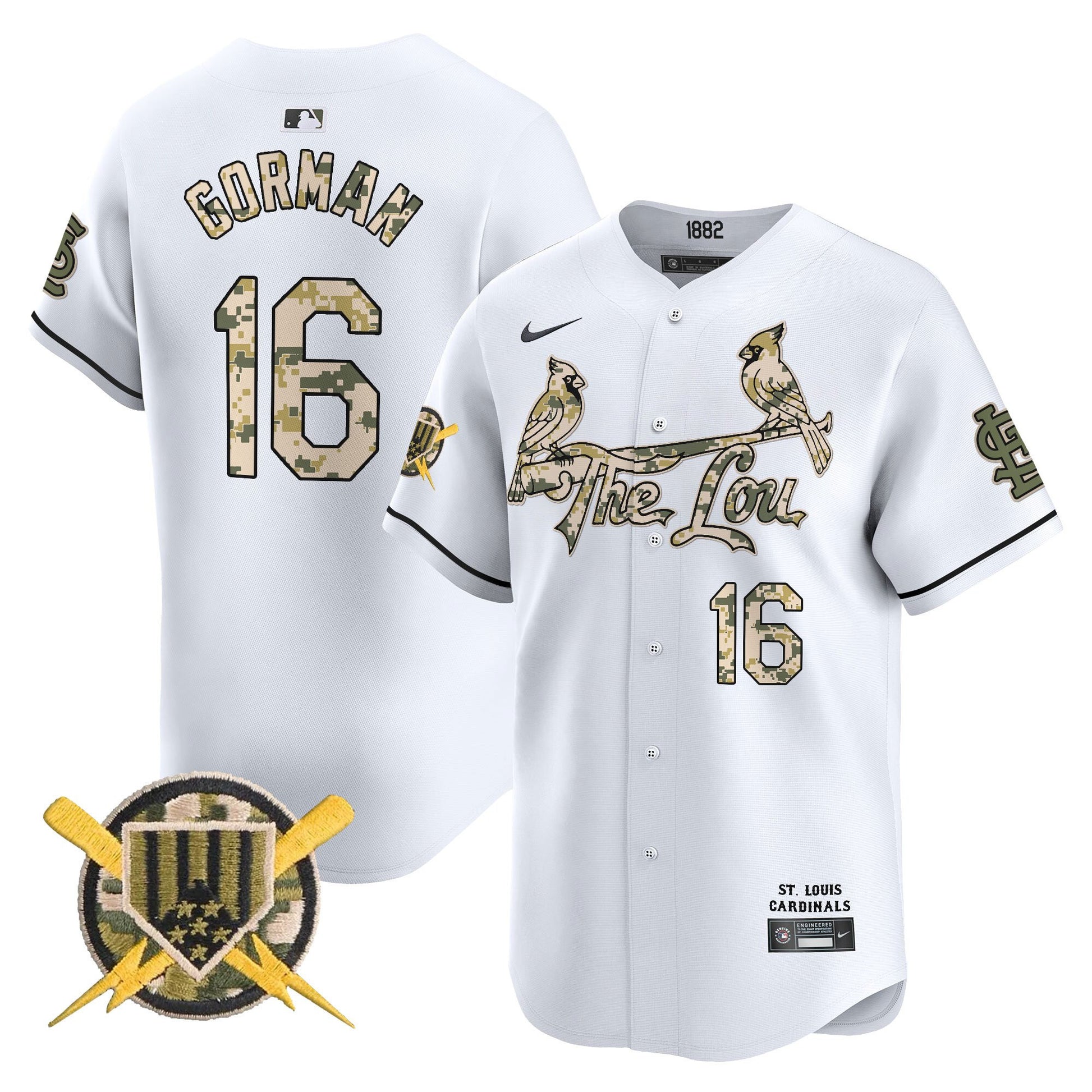 St. Louis Cardinals Armed Forces Day Vapor Premier Limited Jersey - All Stitched