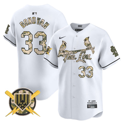 St. Louis Cardinals Armed Forces Day Vapor Premier Limited Jersey - All Stitched