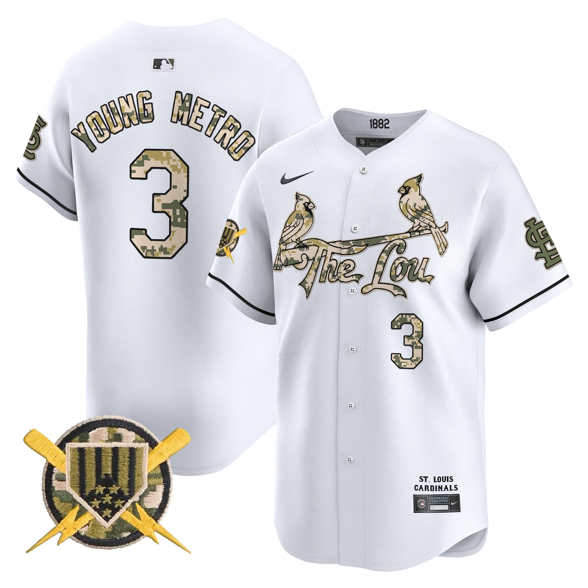 St. Louis Cardinals Armed Forces Day Vapor Premier Limited Jersey - All Stitched