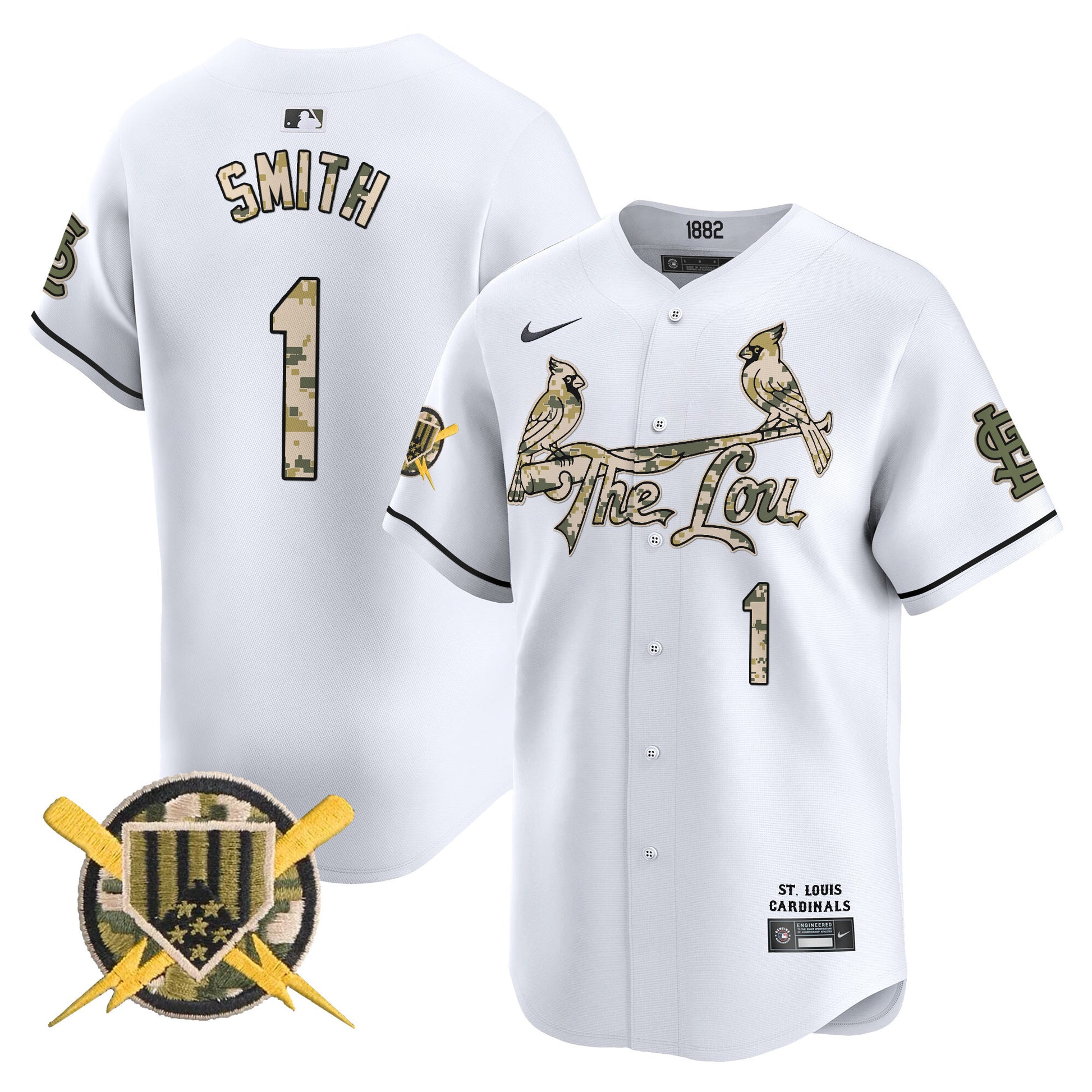 St. Louis Cardinals Armed Forces Day Vapor Premier Limited Jersey - All Stitched