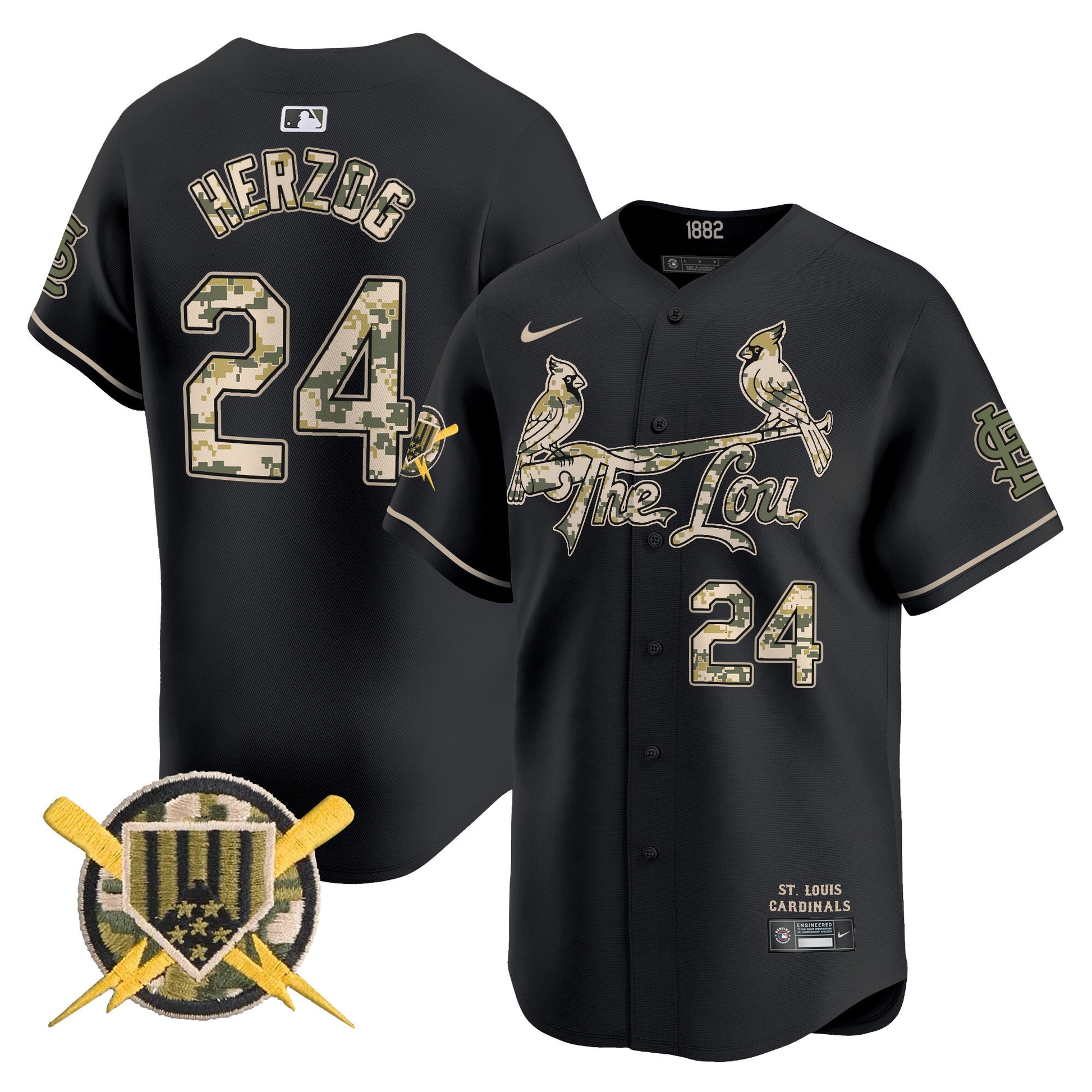 St. Louis Cardinals Armed Forces Day Vapor Premier Limited Jersey - All Stitched