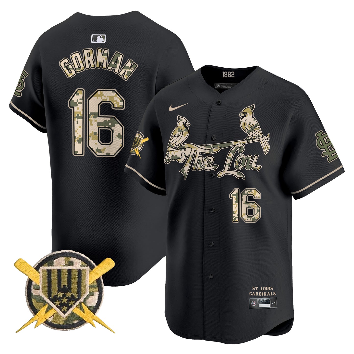 St. Louis Cardinals Armed Forces Day Vapor Premier Limited Jersey - All Stitched
