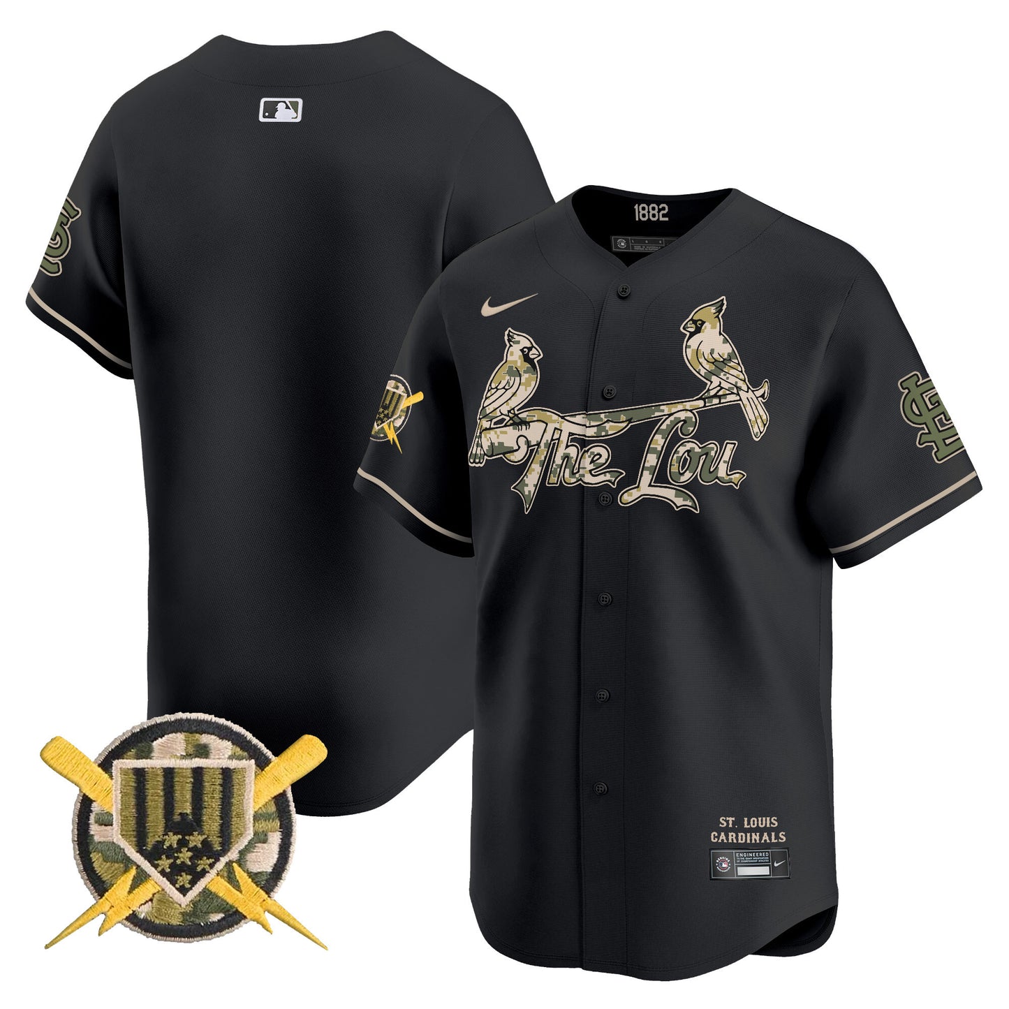St. Louis Cardinals Armed Forces Day Vapor Premier Limited Jersey - All Stitched